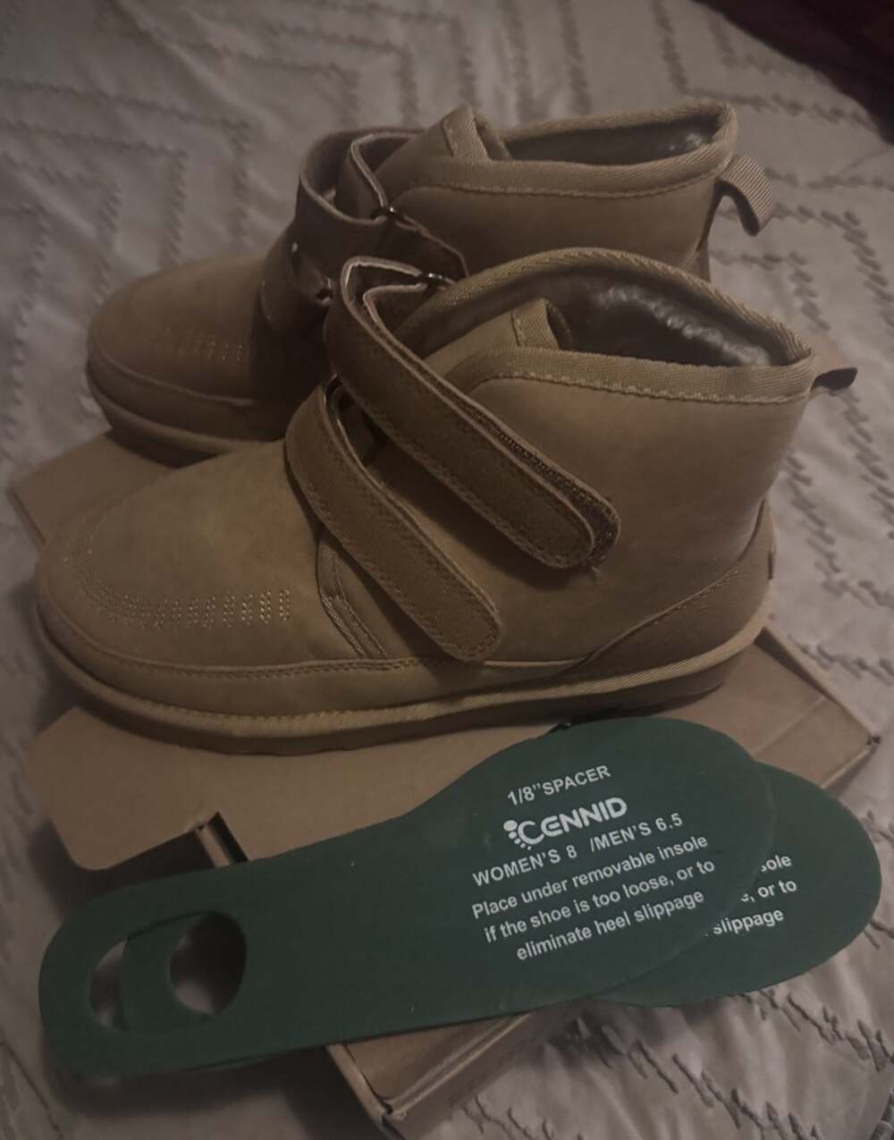 New Ankle Winter Boots Women’s 8 Men’s 6.5 Loop Straps w/1/8” Spacers included